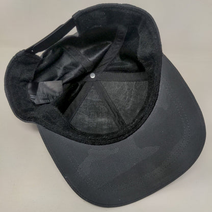 H&M Snapback Hat Black Camo One Size Adjustable 6 Panel Blank