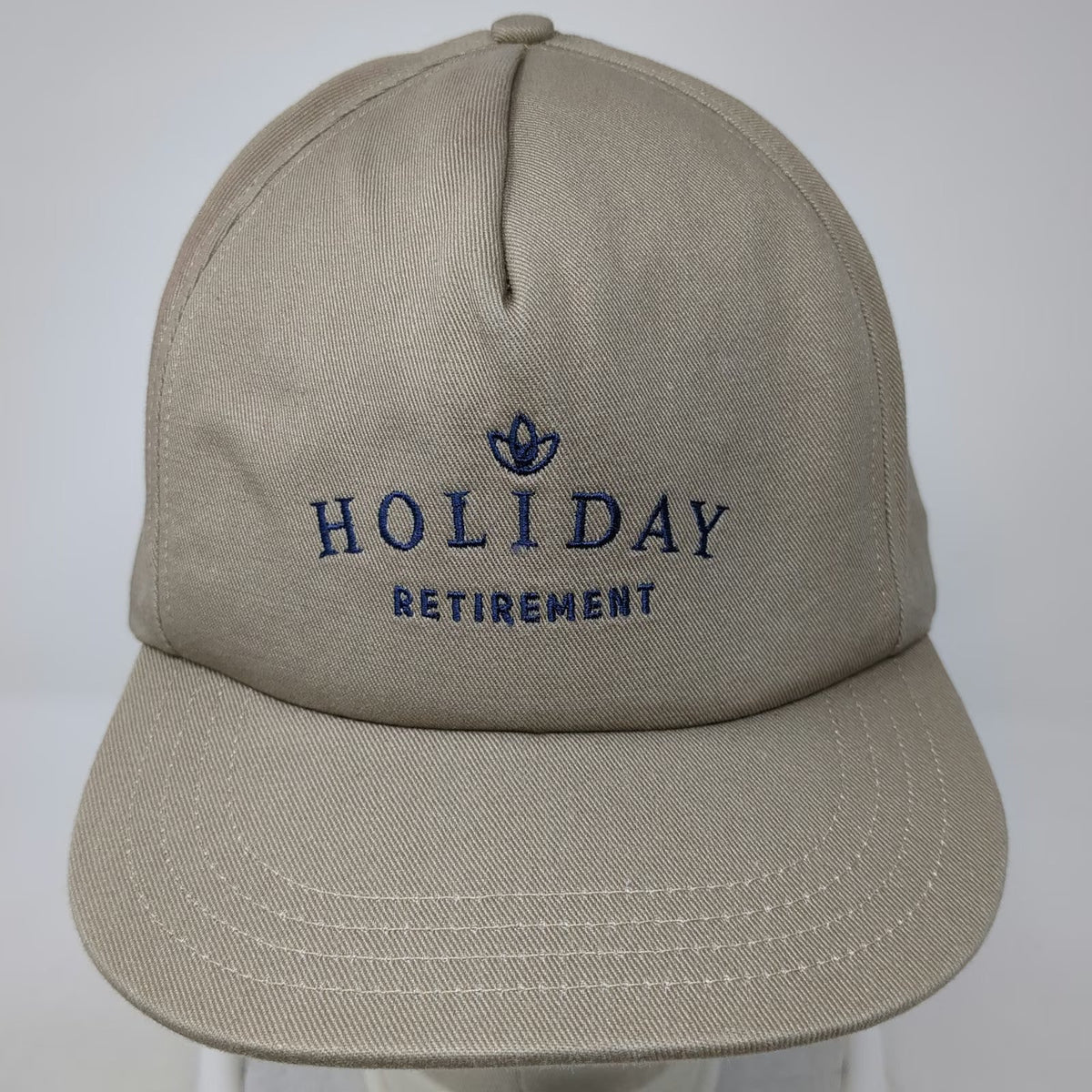Unionwear 5 Panel Beige One Size Snapback Made in USA Holiday Retirement Hat