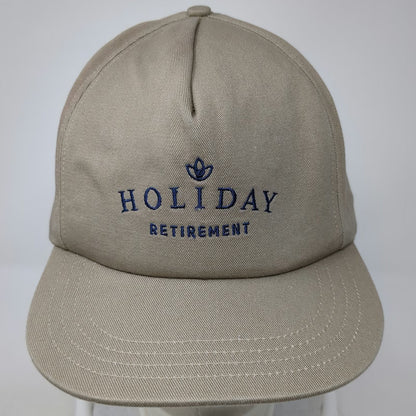 Unionwear 5 Panel Beige One Size Snapback Made in USA Holiday Retirement Hat