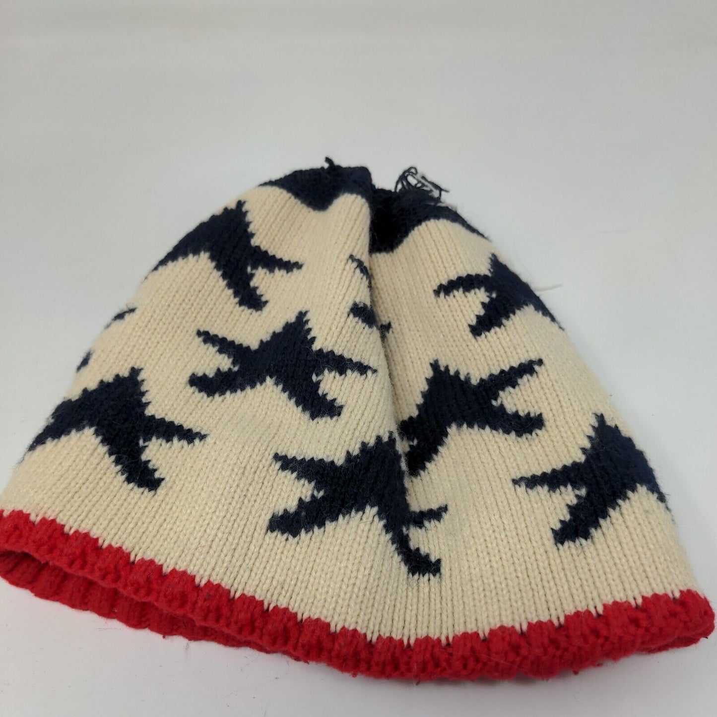 Stars & Stripes Beanie Hat Multicolor One Size Stretch Knitted Patriotic