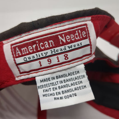 American Needle Detroit Red Wings NHL 5 Panel Snapback Hat Black Red White OSFM