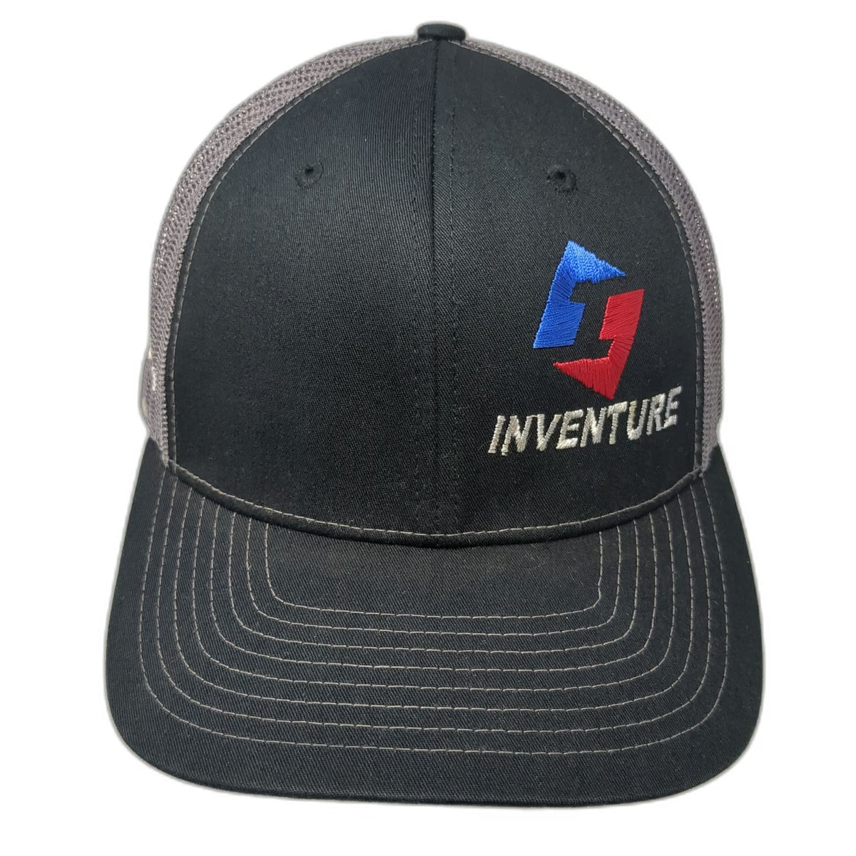 Richardson Trucker Hat Black Gray One Size Mesh Snapback Inventure Structured
