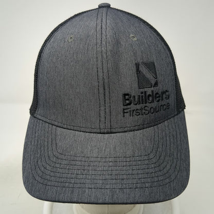 Fivory Builders FirstSource Trucker Hat Gray Black One Size Mesh Snapback Logo