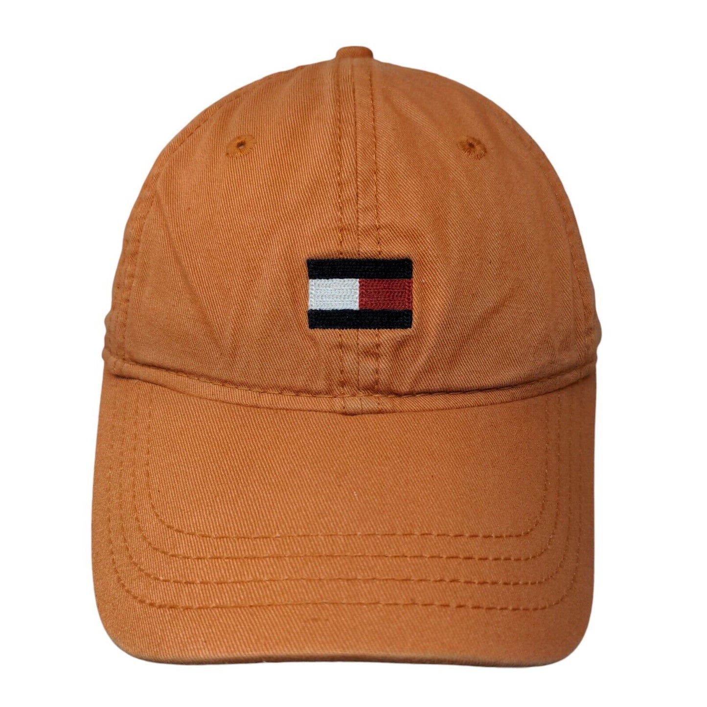 Tommy Hilfiger Slideback Hat Brownish-Orange One Size Embroidered 6 Panel