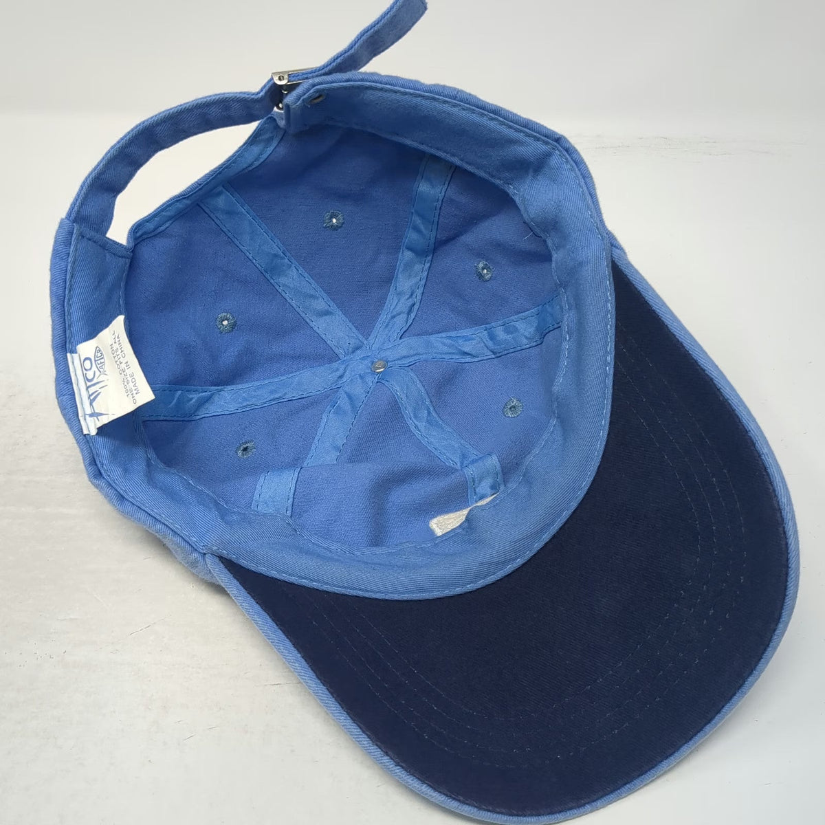 AFTCO Baseball Cap Blue One Size Slideback Cotton Fish Logo Fishing Hat Outdoor