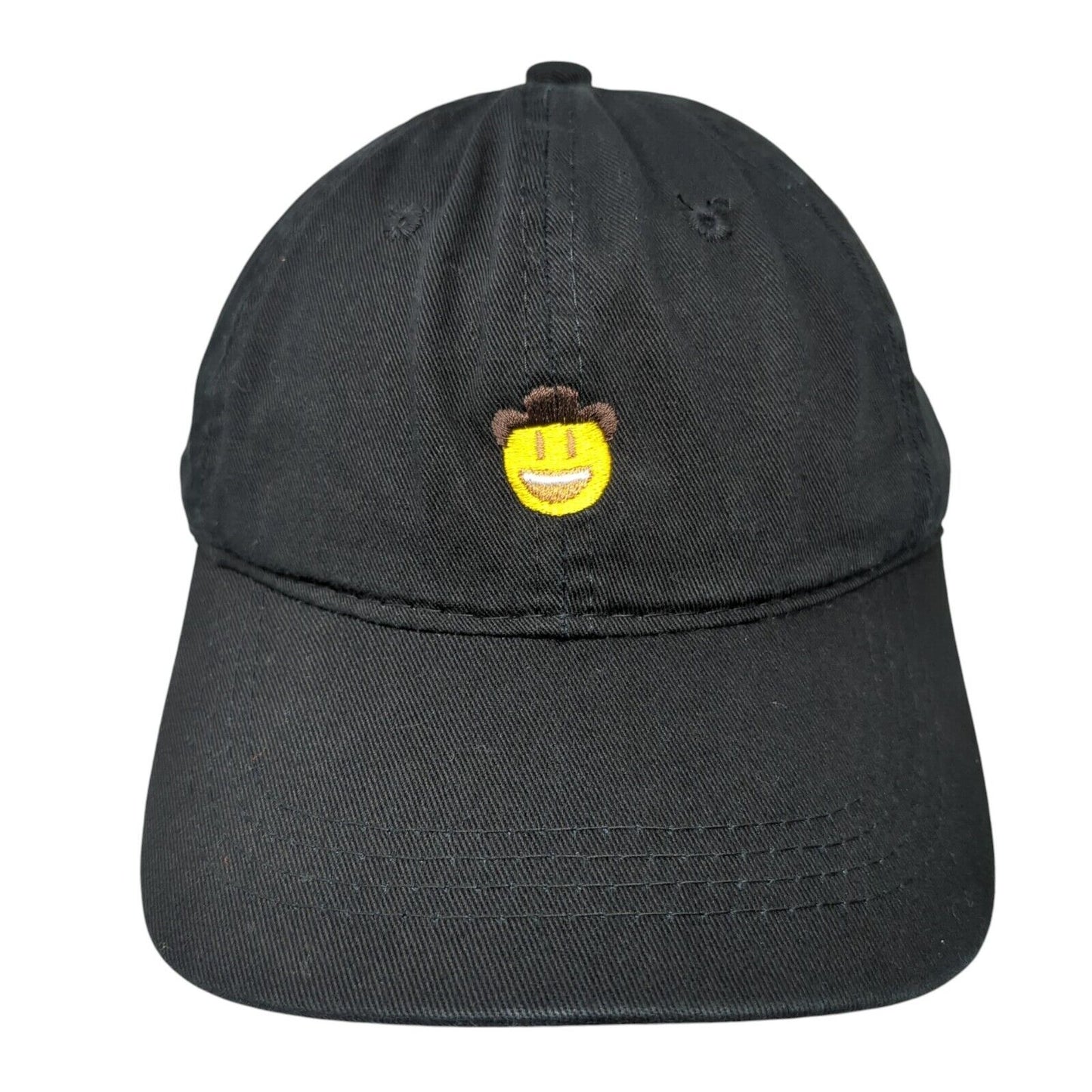 Yee Yee Smiley Emoticon Slideback Hat Black One Size Adjustable Outdoor Cap