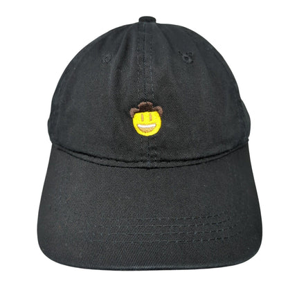 Yee Yee Smiley Emoticon Slideback Hat Black One Size Adjustable Outdoor Cap
