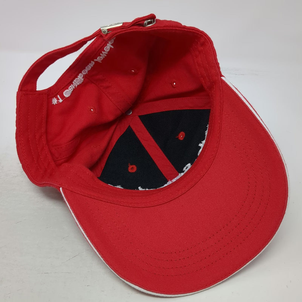 Little Switzerland Baseball Cap Red One Size Caribbean Jeweler Sandwich Brim Hat