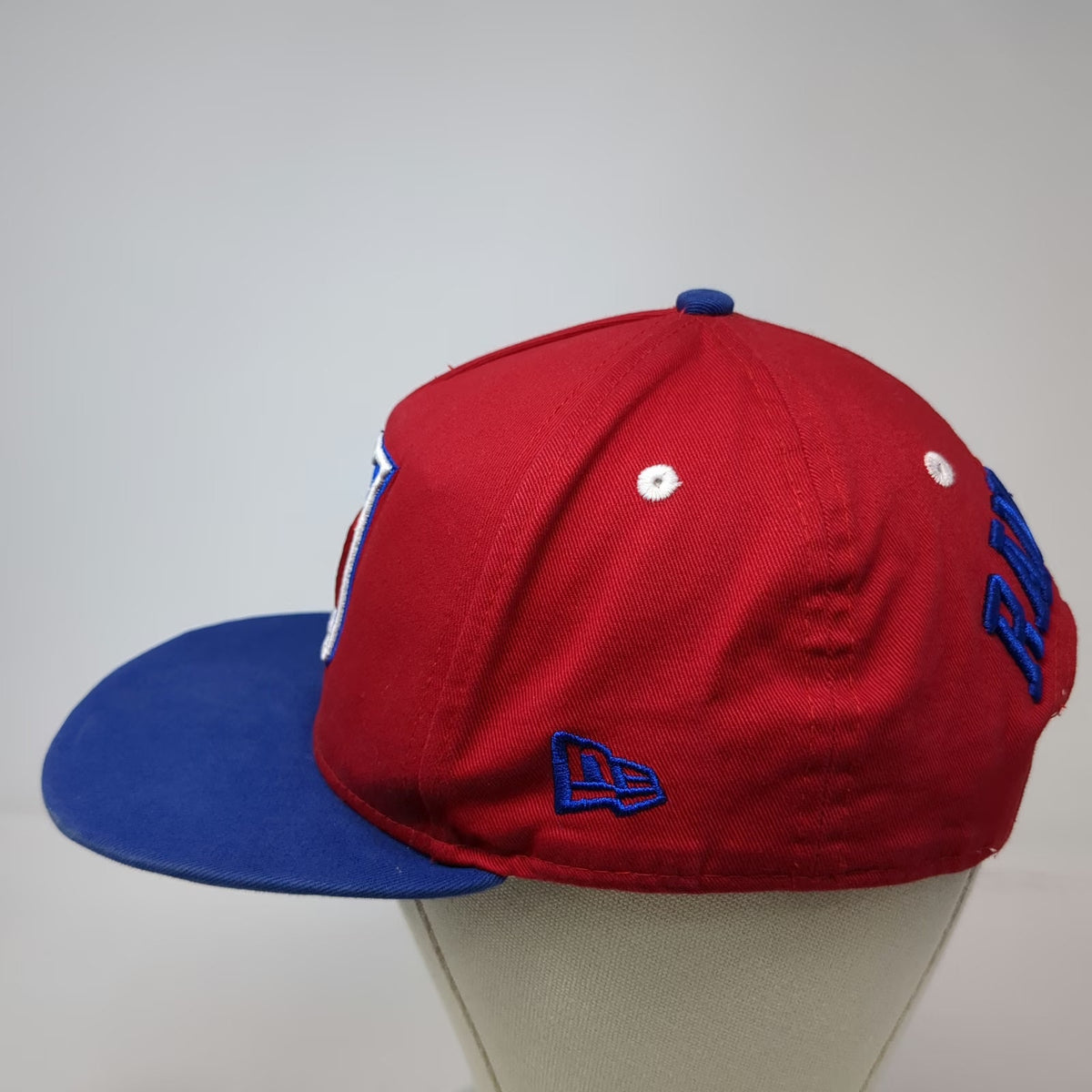 New York Rangers NHL New Era 5 Panel Red Blue S-M Snapback Hat Vintage Hockey