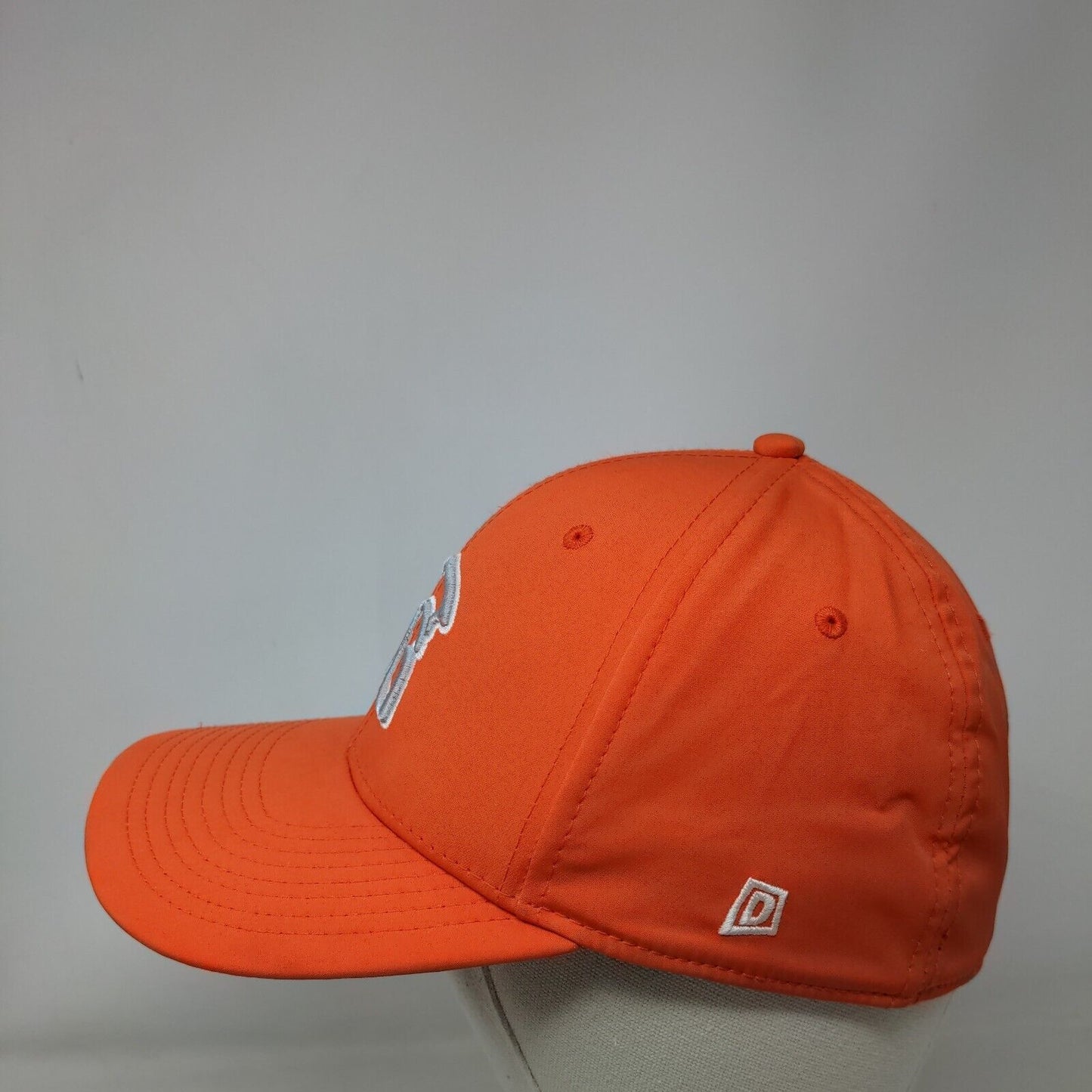 Dome Headwear Fitted Hat Orange Small/Medium Embroidered Logo Trojan