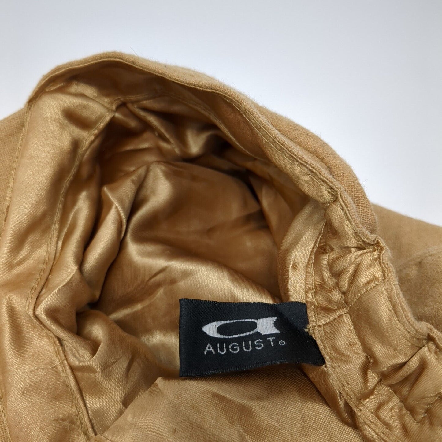 August Fitted Newsboy Cap Hat Brown One Size Solid Bow Outdoor