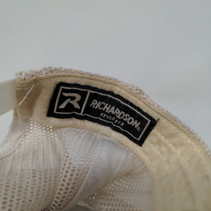 Richardson Snapback Mesh Back Trucker Hat Green One Size Embroidered Logo