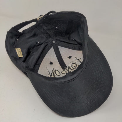 Unbranded Men's Slideback Hat Black Adjustable Embroidered London Logo