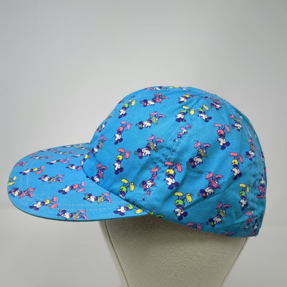 Mickey Minnie Mouse All Over Print Blue Baseball Cap One Size Hat Disney Graphic