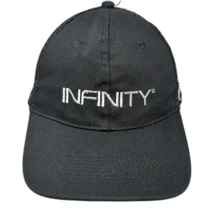 Infinity Lowe's Logo Black Trucker Hat One Size White Mesh Snapback Corporate