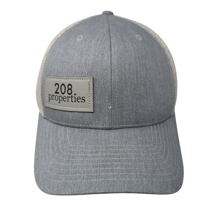 208 Properties Snapback Trucker Hat Gray OS Adjustable Mesh Back Richardson
