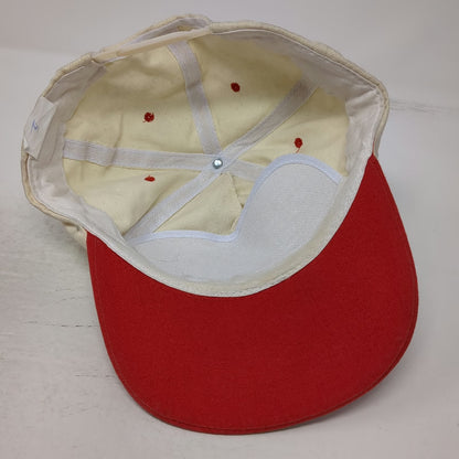 Cameo 5 Panel Beige Red Hat One Size Williamsen Manufacturing Snapback Workwear