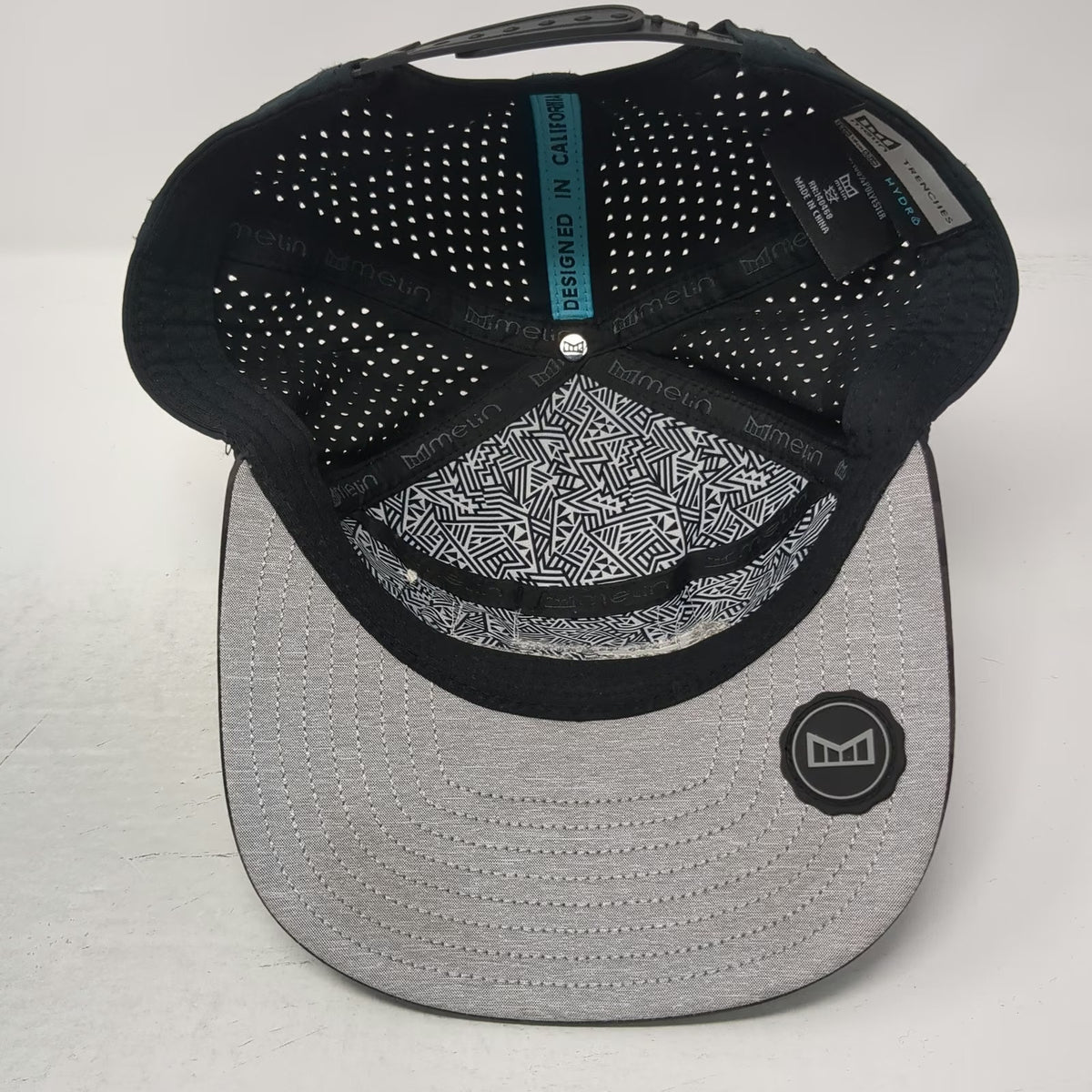 Melin Trucker Hat Black Camo 58cm JM Thomas Forest Products Pine Tree Logo