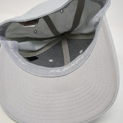TravisMathew Baseball Cap Gray M Palm Tree Patch Flexfit Curved Brim Golf Hat
