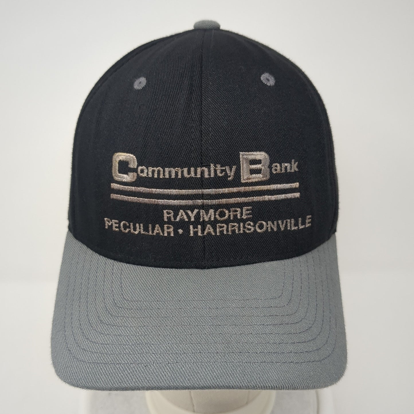 Community Bank Raymore Strapback Hat Black One Size Adjustable Yupoong