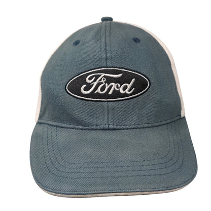 Ford Strapback Hat Blue One Size Adjustable Embroidered Vented Holes 6 Panel