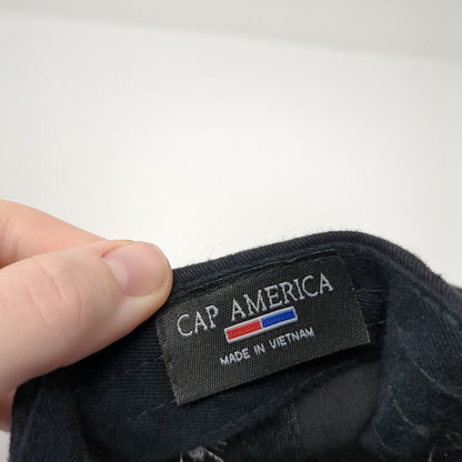 Home Of The Quality PM Strapback Hat Black One Size 6 Panel Cap America