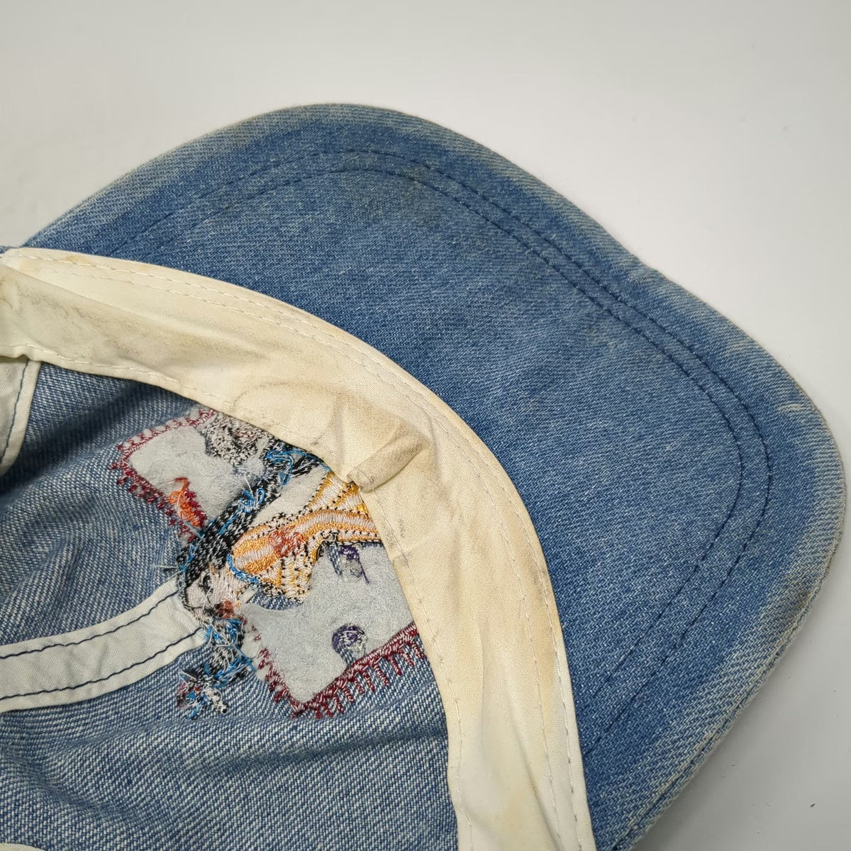 The Disney Store Baseball Cap Blue One Size Denim Pocahontas Meeko Character Hat