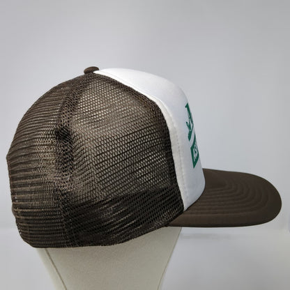 Sportcap Trucker Hat Brown One Size Mesh Back White Asphalt Paving Road Print