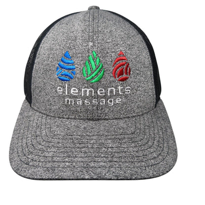 Elements Massage Snapback Trucker Hat Gray S Embroidered Mesh Back Richardson