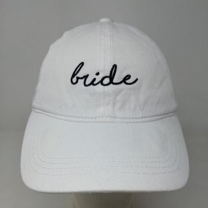 Unbranded Women's Slideback Hat White OSFM Embroidered Bride Logo Cotton