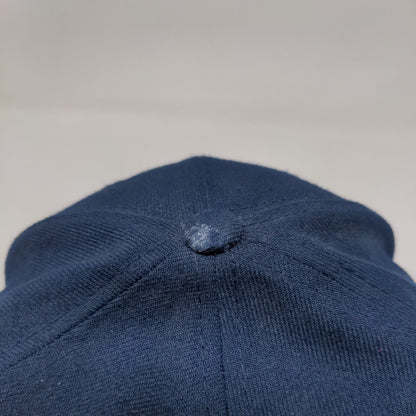 New Era Men's Fitted Flat Bill Hat Blue 7 1/4 Seattle Seahawks NFL Embroidered