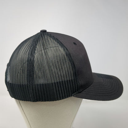 Richardson Trucker Hat Black L Snapback Cowtown Milk & More Leather Patch