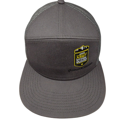 Idaho Army National Guard Snapback Trucker Hat Gray OSFM Mesh Back Otto