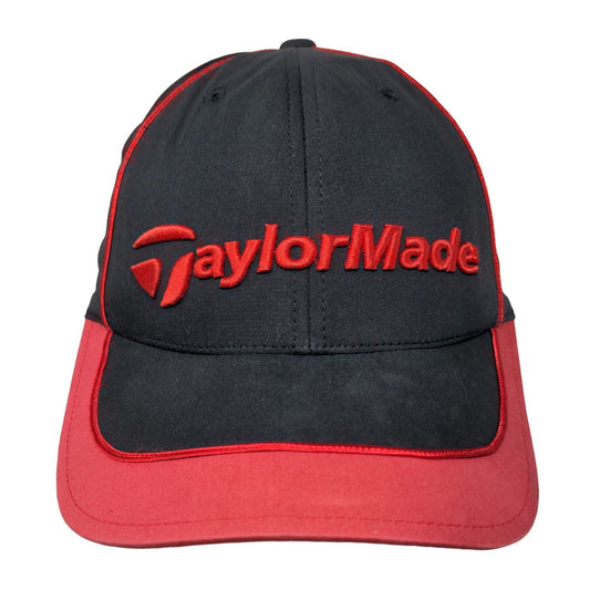 TaylorMade Slideback Hat Black OSFA Adjustable Embroidered Tmax Gear 6 Panel