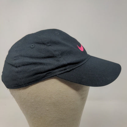 Nike Girl's Toddler Hat Black Adjustable Embroidered Swoosh Logo