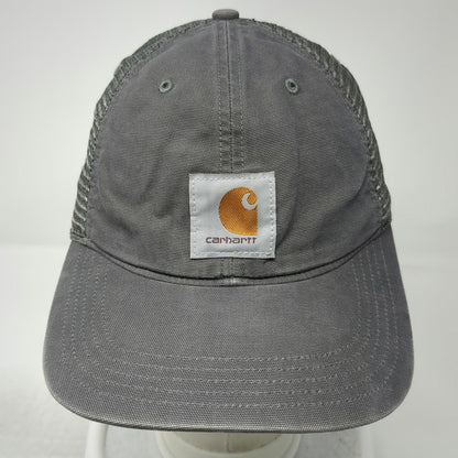 Carhartt Trucker Hat Gray One Size Mesh Back Snapback Logo Patch Workwear Canvas