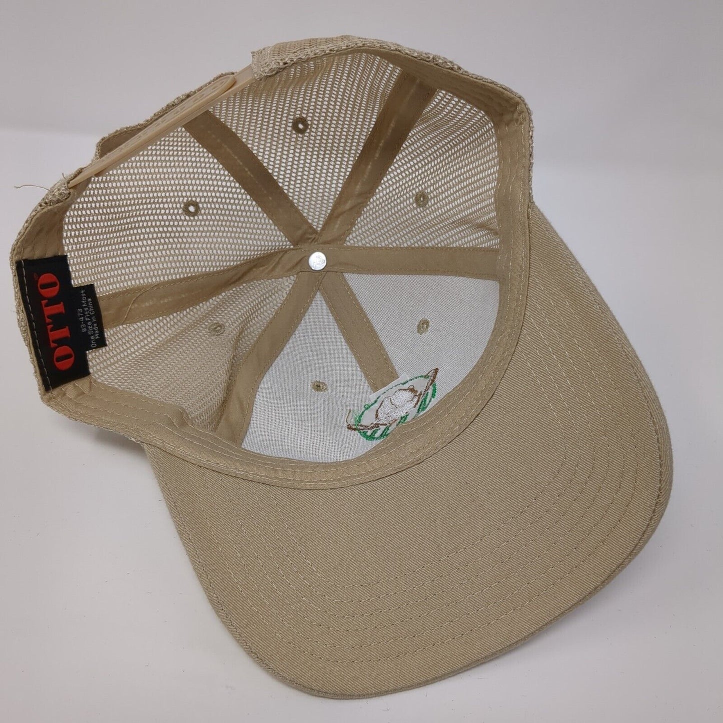 Ranchers Insurance Snapback Trucker Hat Tan One Size Mesh Back Otto