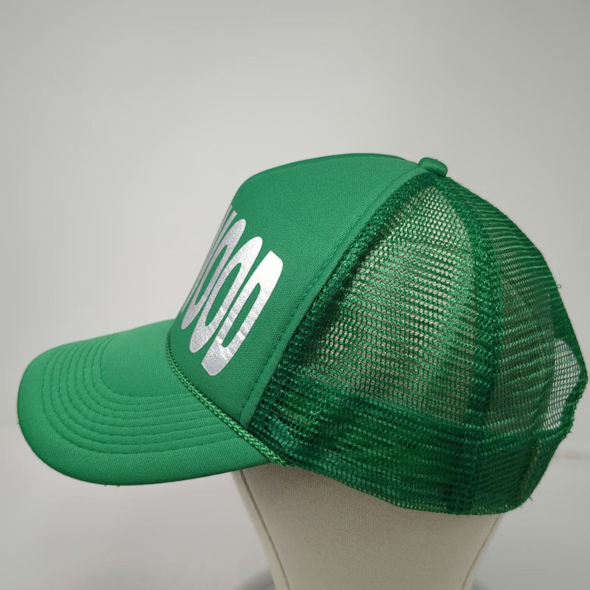 OTTO Trucker Hat Green One Size Silver Kentwood Mesh Snapback Foam Rope Hat