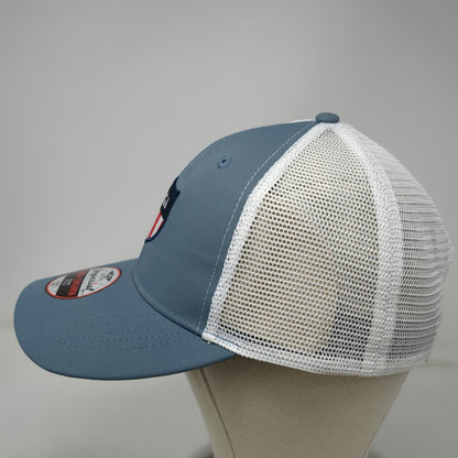 Imperial Trucker Hat Blue One Size AJGA Shield Logo Mesh Back Snapback Golf
