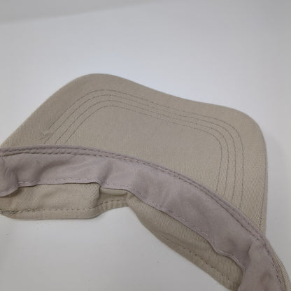 Tru Grocer Federal Credit Union Strapback Sun Visor Hat Tan OSFA Adjustable