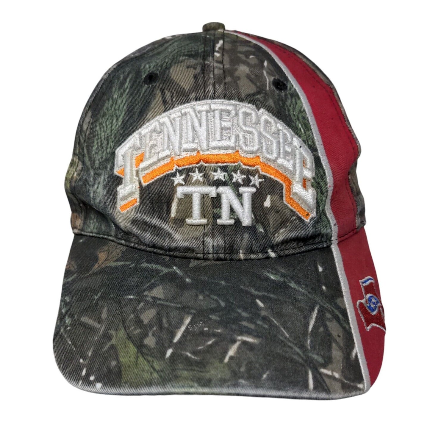 Tennessee TN Strapback Hat Camouflage One Size Adjustable Embroidered Patriotic