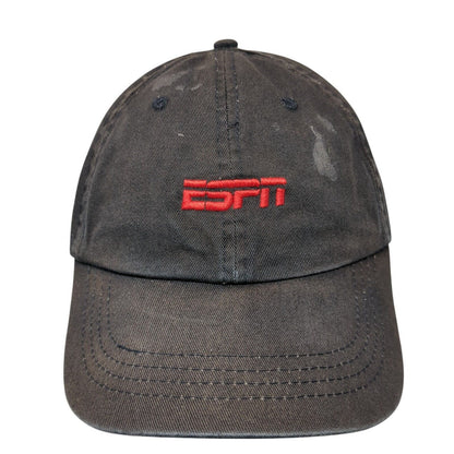 ESPN Slideback Baseball Cap Black One Size Adjustable Embroidered Legend