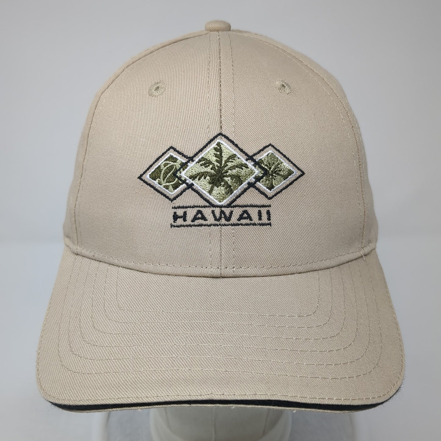 Hawaii Strapback Baseball Cap Brown One Size Adjustable Embroidered 6 Panel