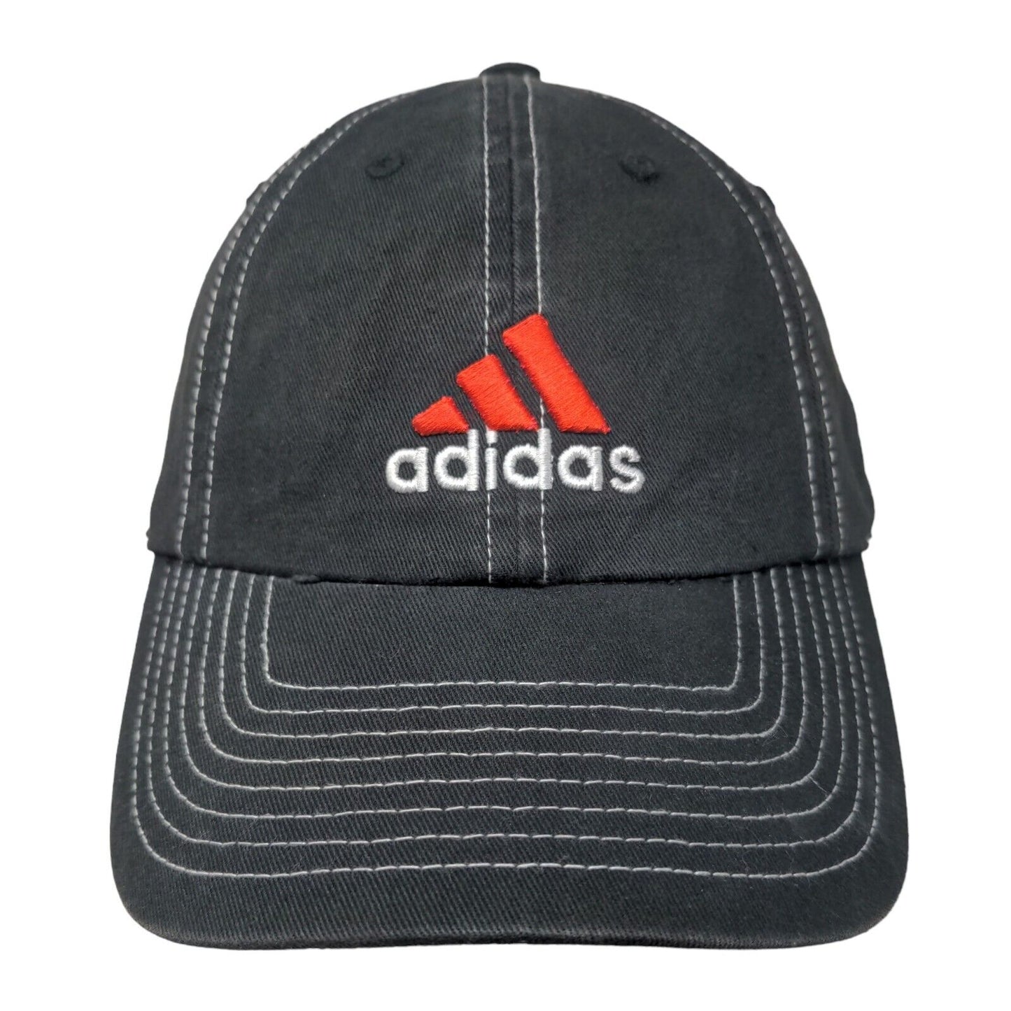 Adidas Slideback Hat Black OSFA Adjustable Embroidered 8 Panel Cotton