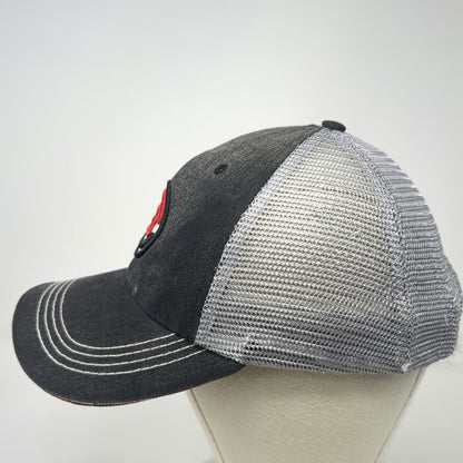 Colorbiotics Baseball Cap Black Mesh Back Gray Red White One Size Strapback Hat