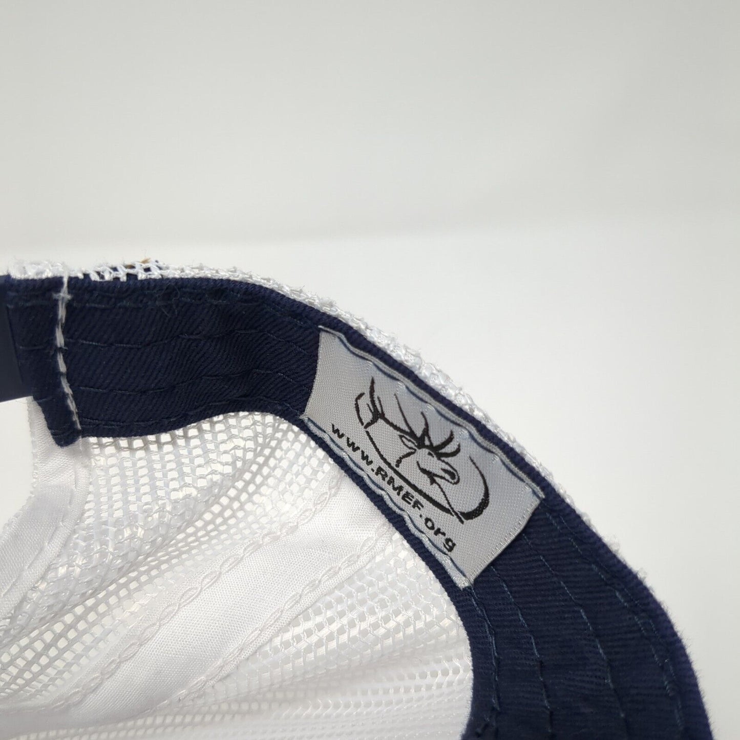 RMEF Snapback Mesh Back Trucker Hat Blue One Size Mesh Back Colorblock