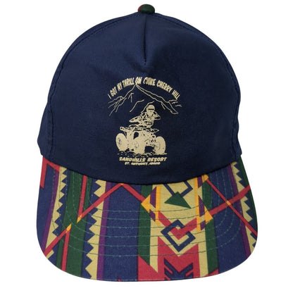 I Got My Thrill On Choke Cherry Hill Snapback Hat Multicolor OS Adjustable Aztec