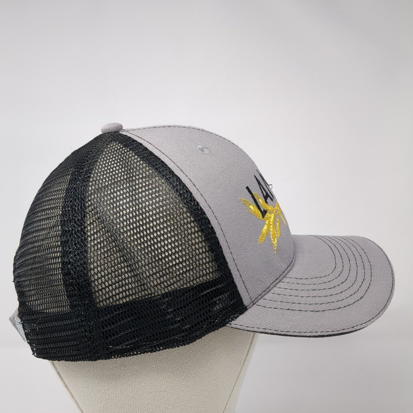 Lansing Trade Group Idaho Strapback Trucker Hat Gray OS Adjustable Mesh Back