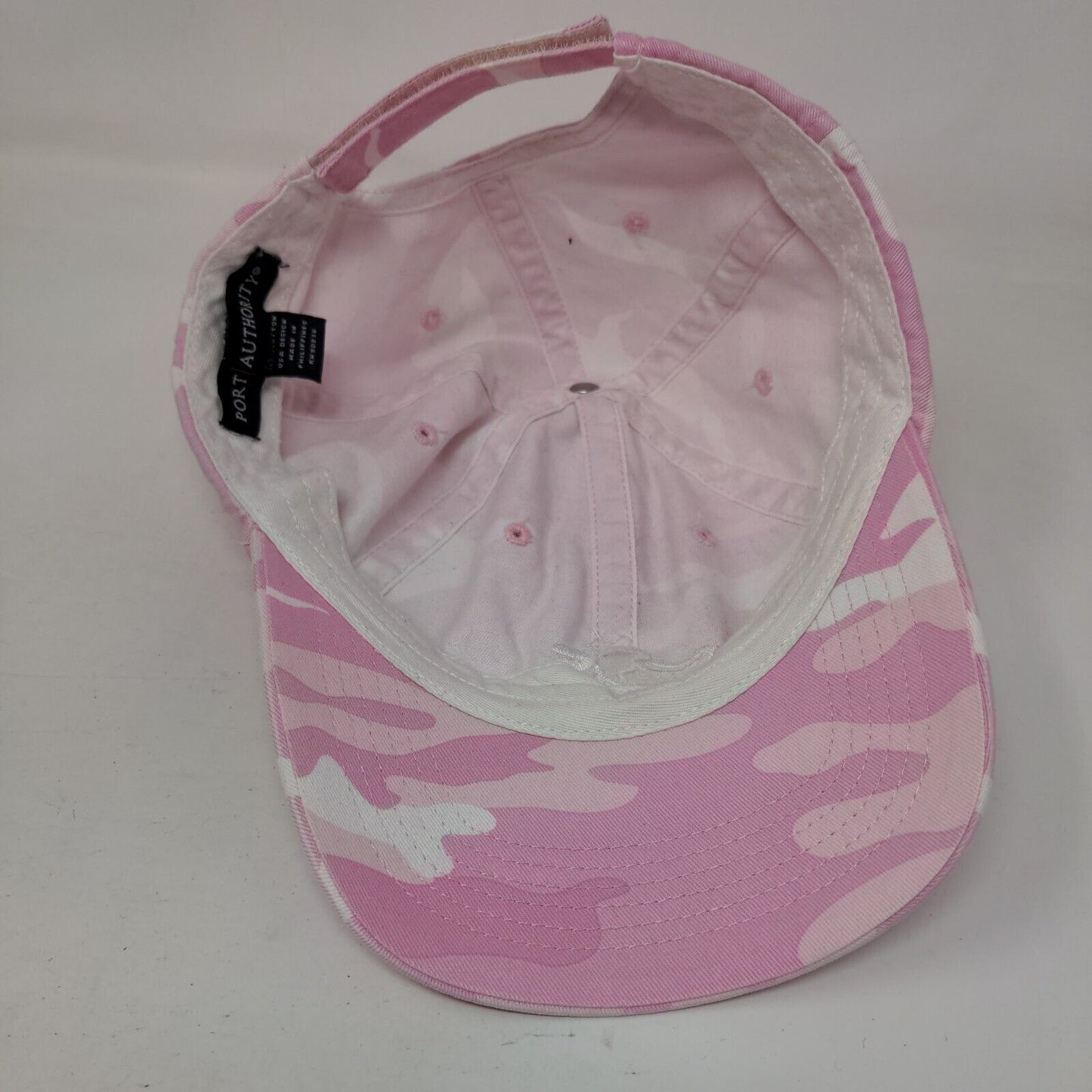Port Authority Strapback Hat Pink Camouflage One Size Embroidered 6 Panel