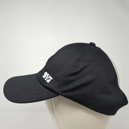 DYJ Strapback Hat Bun Ponytail Black One Size Adjustable Embroidered